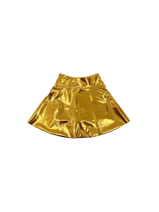 Jupe-short métallique junior – Doré