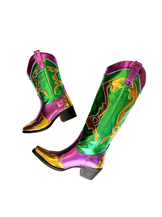 Metallic Cowboy Boots - Youth