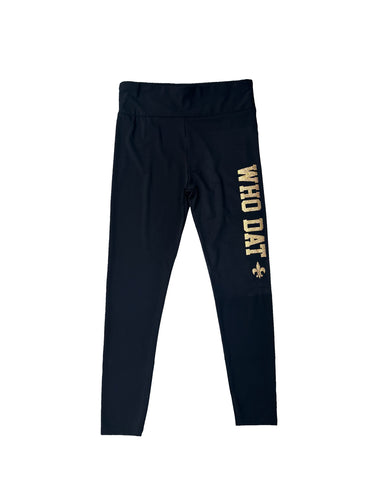 High Waisted Who Dat Fleur de Lis Leggings
