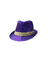Purple and Gold Sequin Fedora