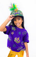 Youth Short Sleeve Crown and Masks Lightweight Pullover – Purple
