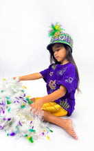 Youth Short Sleeve Crown and Masks Lightweight Pullover – Purple