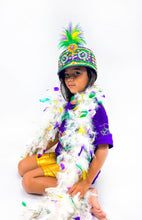 Youth Short Sleeve Crown and Masks Lightweight Pullover – Purple