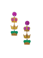 Acrylic Crown Earrings