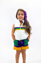 Youth White Chest Stripe Quilted Vest