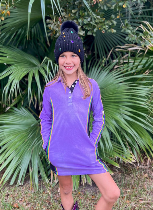 Robe enfant Lurex lavande