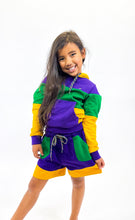 Youth Unisex Color Block Rugby Shorts