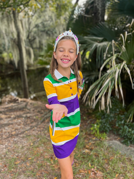 Robe de rugby épaisse à rayures pour enfant