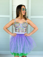 Rhinestone Bustier - Lavender