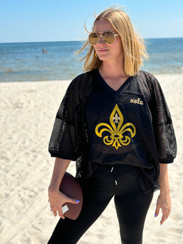 Black and Gold NOLA Game Day Jersey