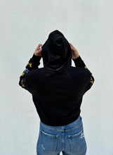 Adult Mardi Explosion Crop Hoodie - Black