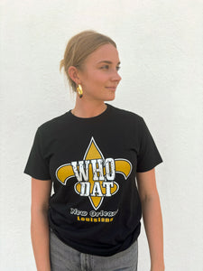 Gold Fleur De Lis w/ Who Dat T-shirt