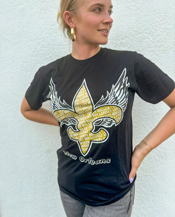 T-shirt Fleur de Lys avec Ailes d'Ange