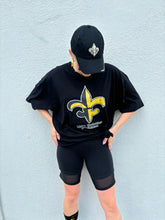 Black & Gold Half and Half Fleur de Lis T-shirt