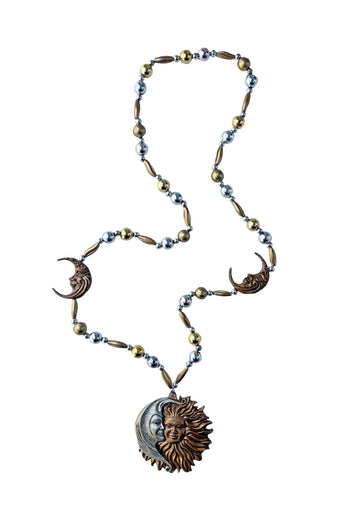 Sun and Moon Bead with Moon Side Medallions