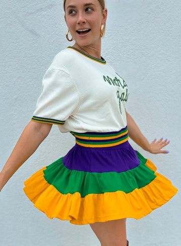 Falda pantalón para adultos con bloques de color