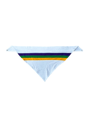 Pañuelo bandana de rayas blancas