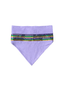 Lavender Sequin Stripe Bandana Scarf