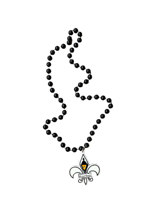 Perle Spéciale Lampe de Rue Bourbon Fleur de Lys sur Fond Noir