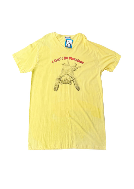 I Don't Do Mornings Cat Nightshirt