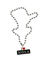 I Heart Nola Street Sign Medallion on Silver Specialty Bead