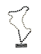 French Quarter Street Sign Medallion on Black and Silver Specialty Bead