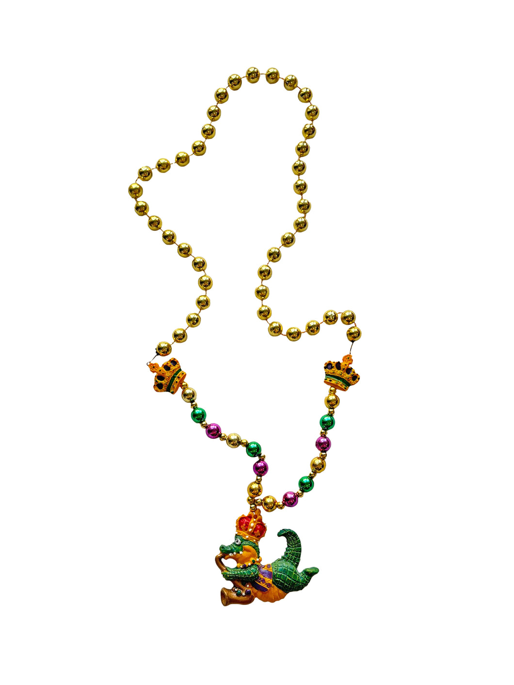 Mardi Gras Alligator King with Saxophone Trio Bead