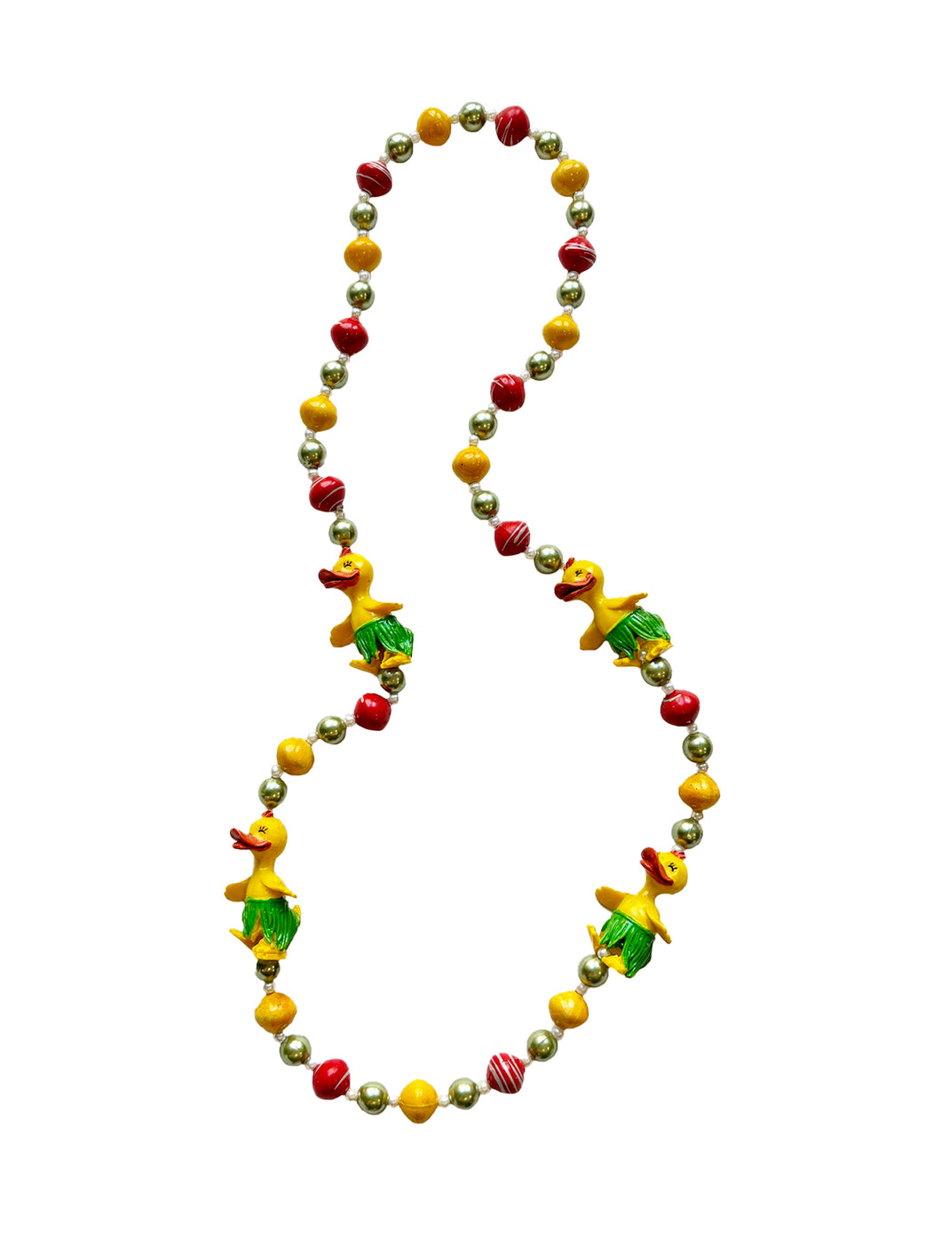 Hula Ducks on Multicolor Specialty Bead
