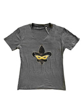 Black and Gold Glitter Fleur de Lis Mask T-Shirt (Women's, Junior's, Youth)