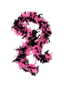 Pink and Black Two Tone Feather Boas