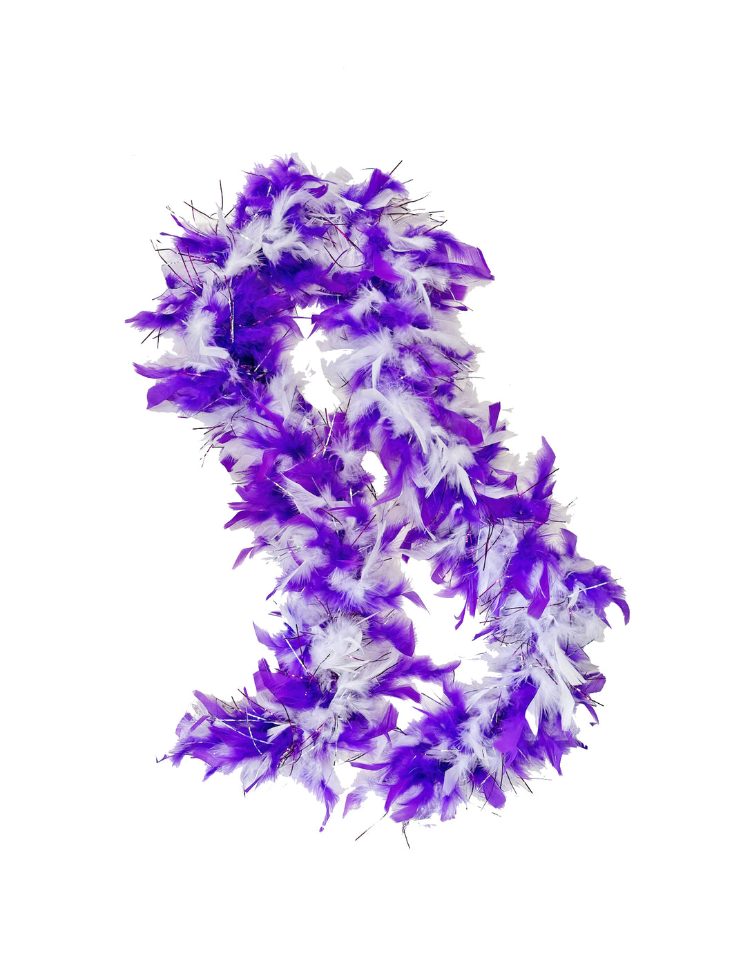 Purple and White Two Tone Feather Boas