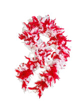 Red and White Two Tone Feather Boas