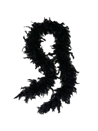 Black Solid Color Feather Boas