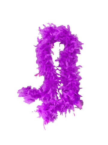 Boas de plumas de color lavanda liso