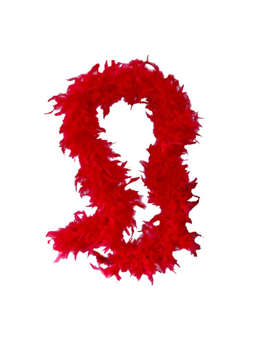 Red Solid Color Feather Boas