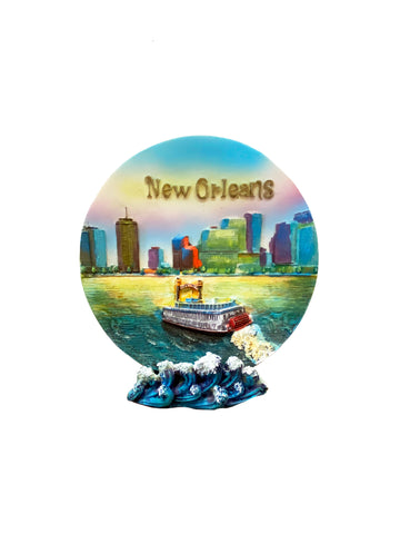 Plato decorativo del barco de vapor de Nueva Orleans