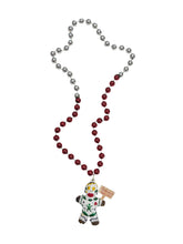 Goddess of Health Voodoo Medallion on a Red and Silver Specialty Bead