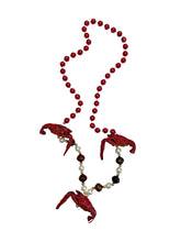 Crawfish Realistic Trio with Red and Pearl Specialty Beads