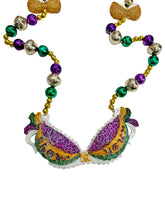 Glitter Bra “Show Your” on a Purple Green Gold Specialty Beads