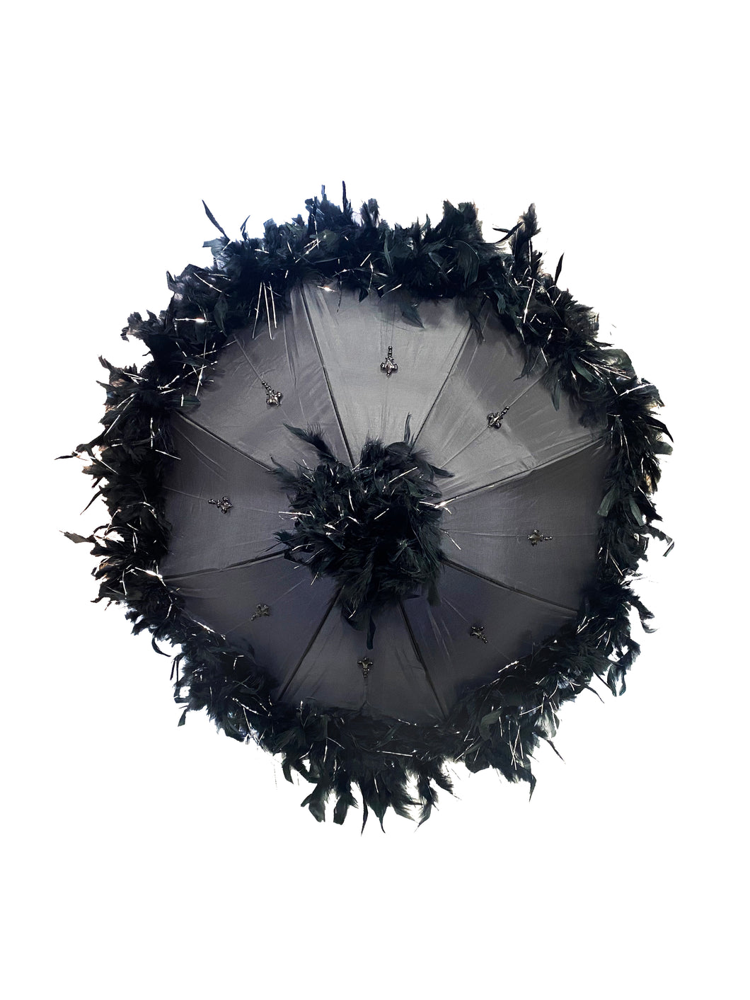 Black Feathered Parasol