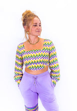 Chevron Beaded Crop Top