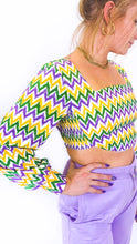 Chevron Beaded Crop Top