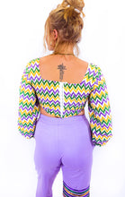 Chevron Beaded Crop Top