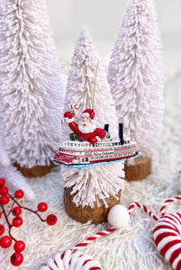 Santa on a Steamboat Ornament
