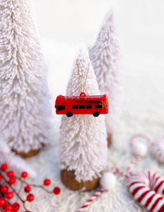 Red Sightseeing Bus Ornament
