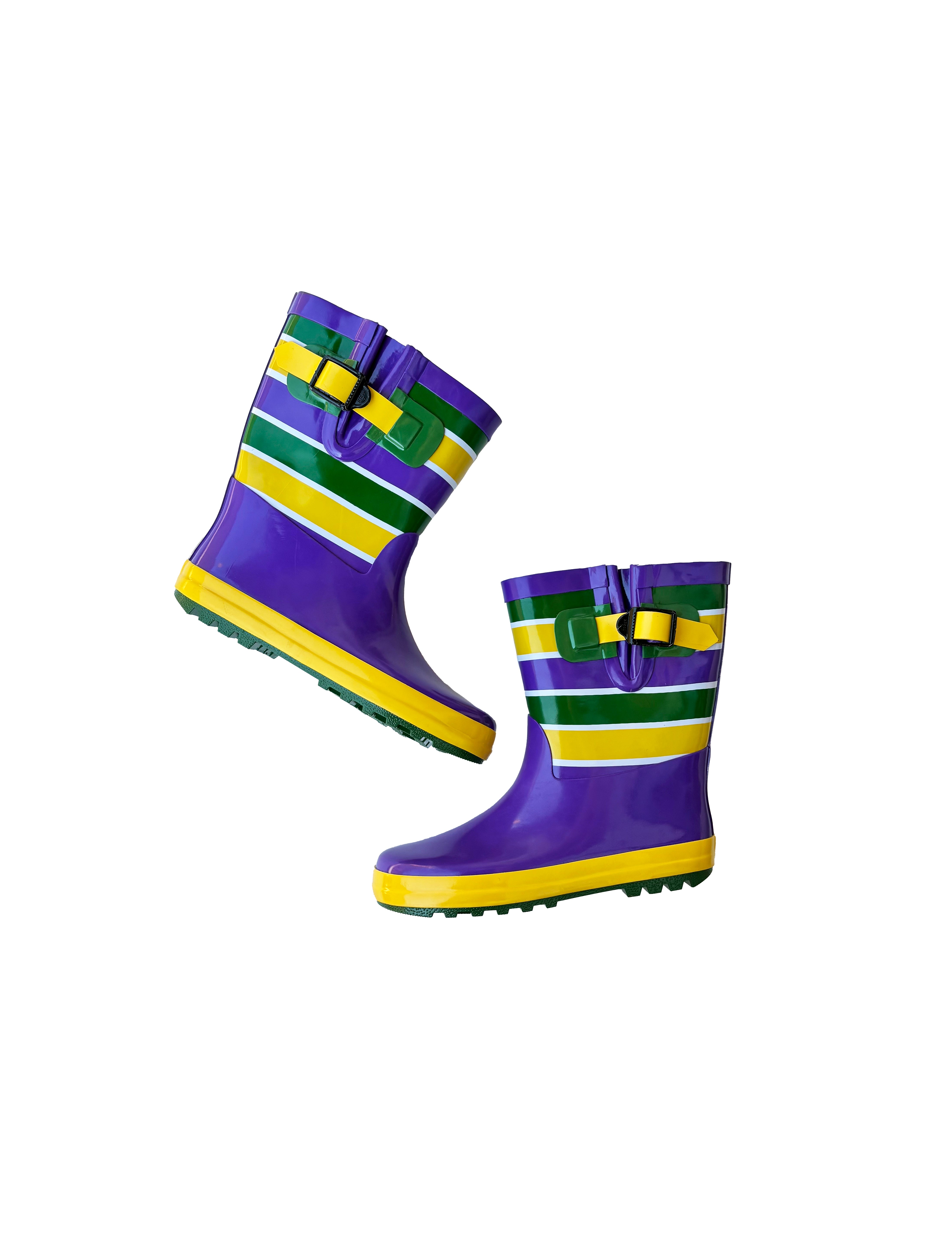 Unisex Striped Rain Boots - Youth – Mardi Gras Creations