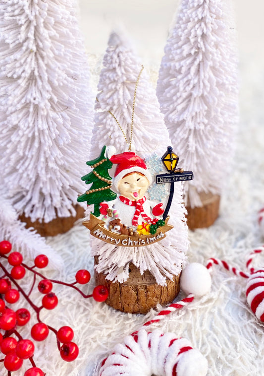 Happy Caroler for New Orleans' Christmas