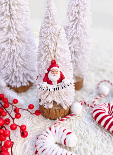 Santa Playing the Keyboard Ornament