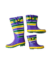 Unisex Striped Rain Boots - Adult