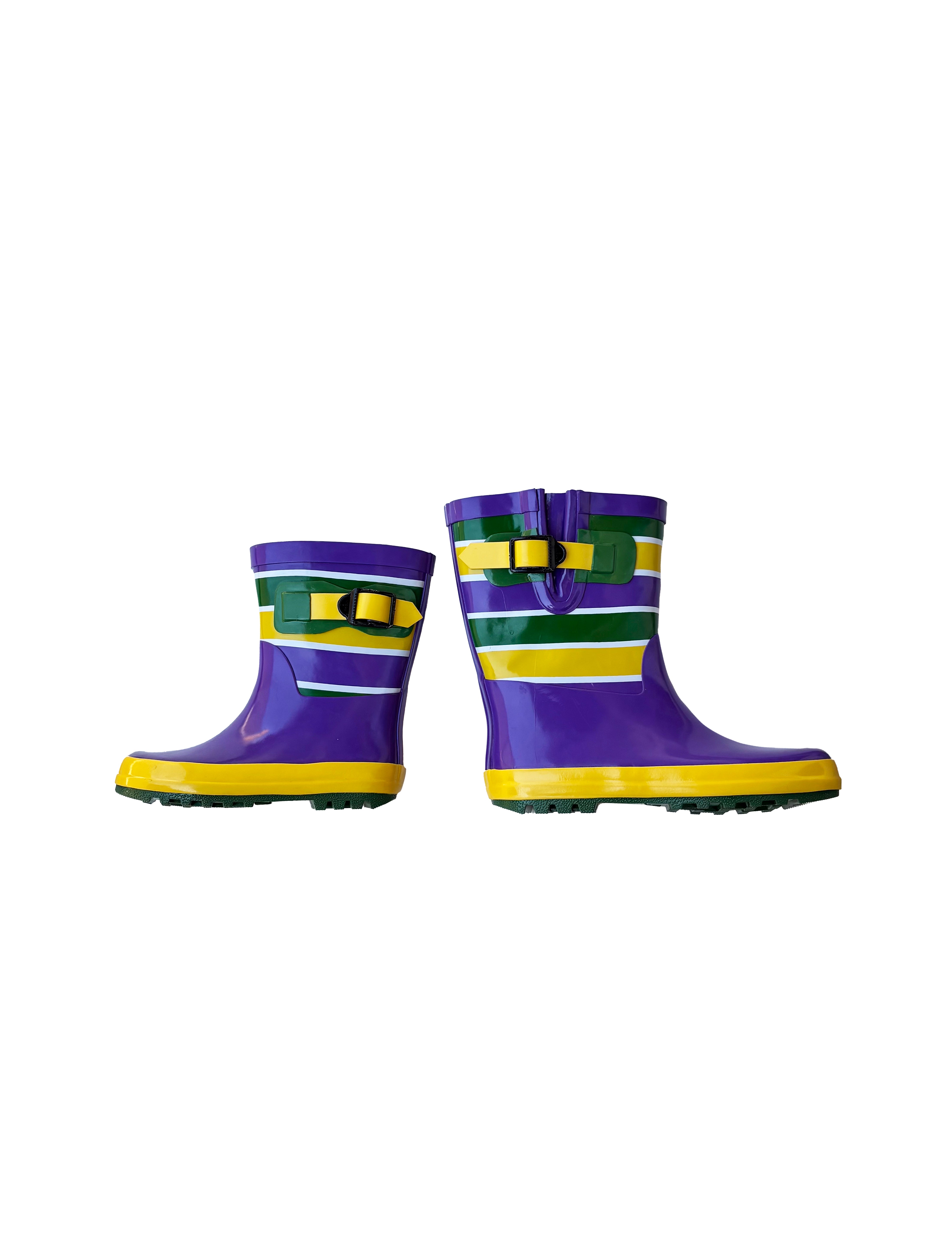Unisex Striped Rain Boots - Youth – Mardi Gras Creations